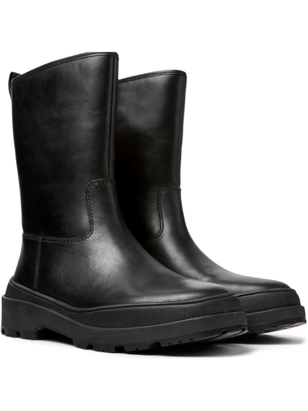 Camper Brutus Trek Michelin boots Black Leather Slip on Size 8.5